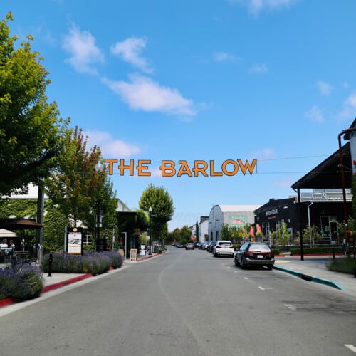 The Barlow sign on street