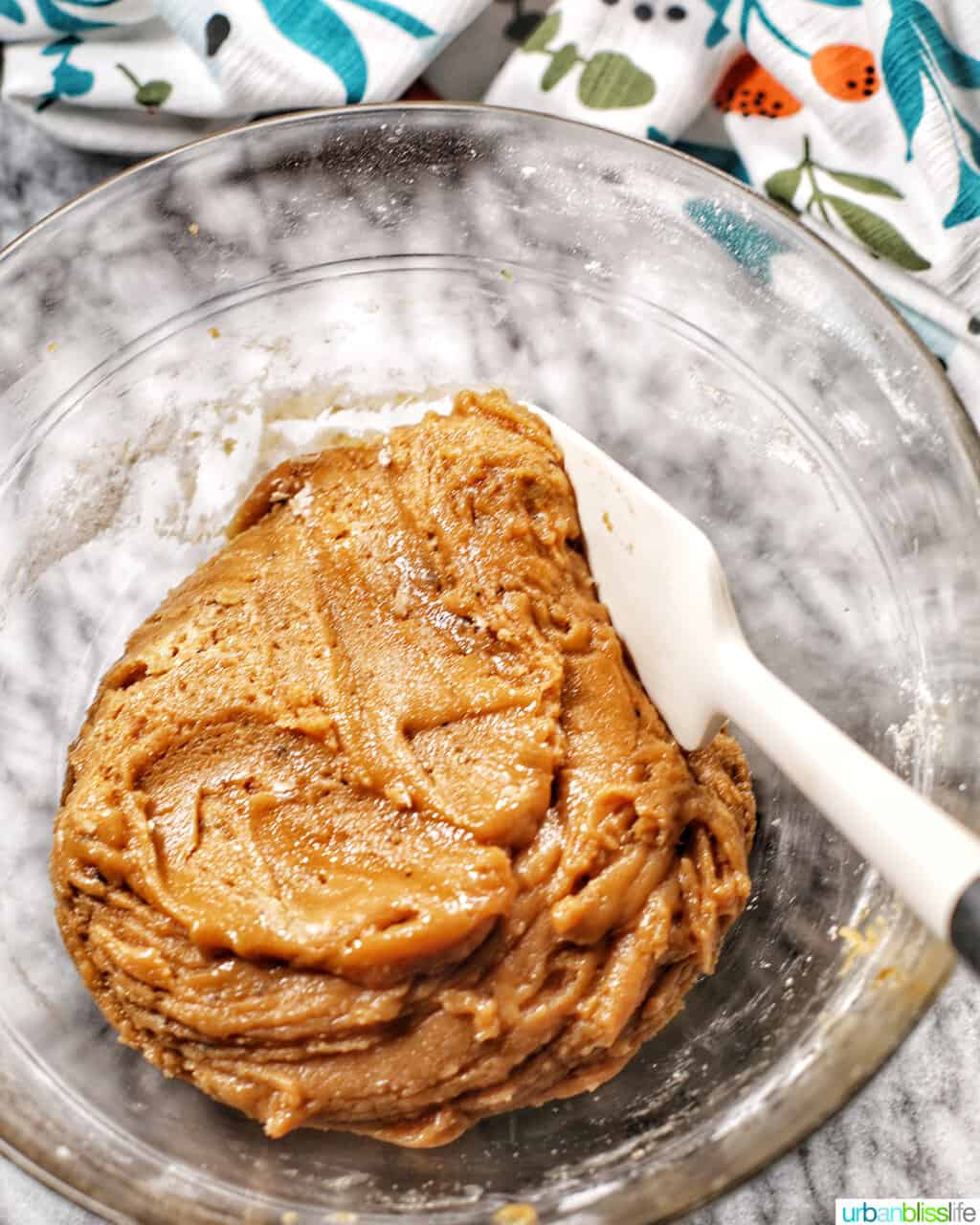 batter for brown butter chocolate chip cookies