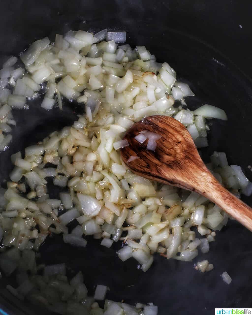 sauteing garlic and onions