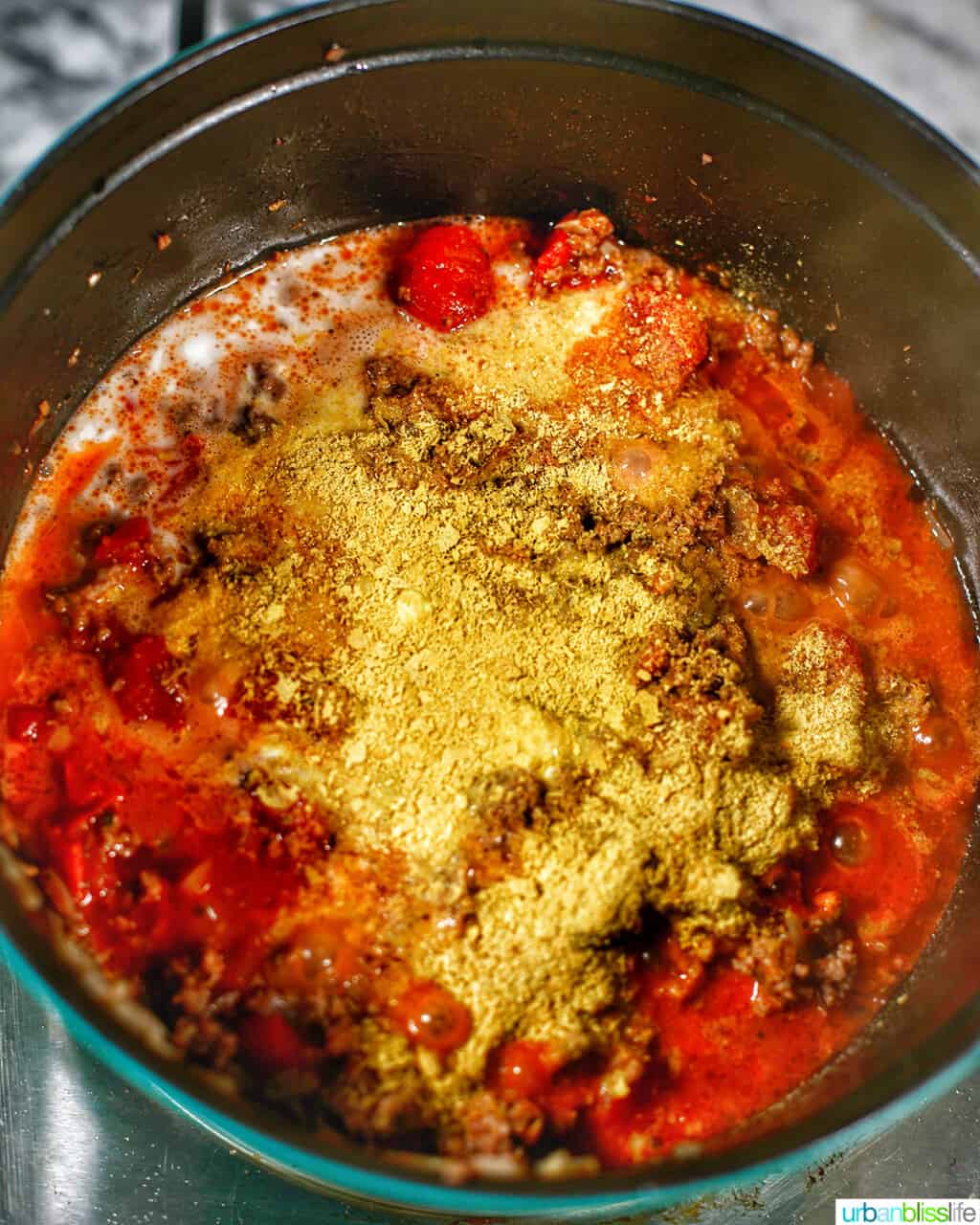 adding nutritional yeast to meat sauce