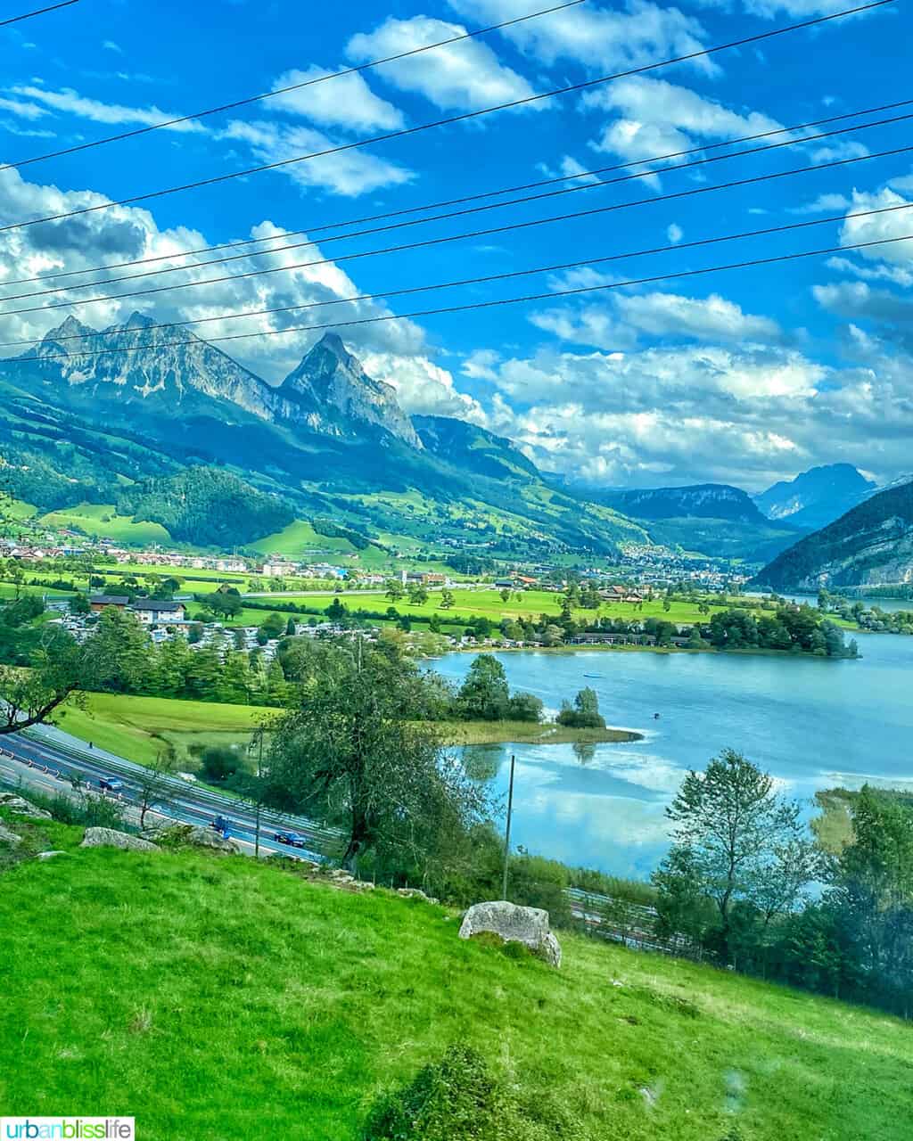 Switzerland train scenery from Lugano to Zurich