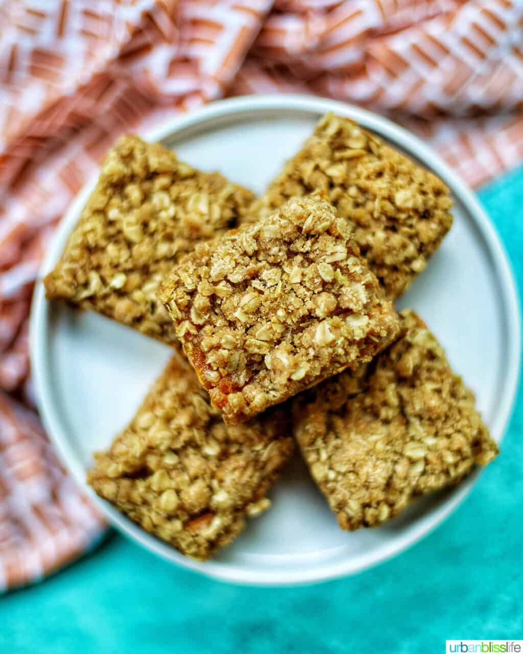 Pumpkin Cheesecake Bars with Gingersnap Crust overhead