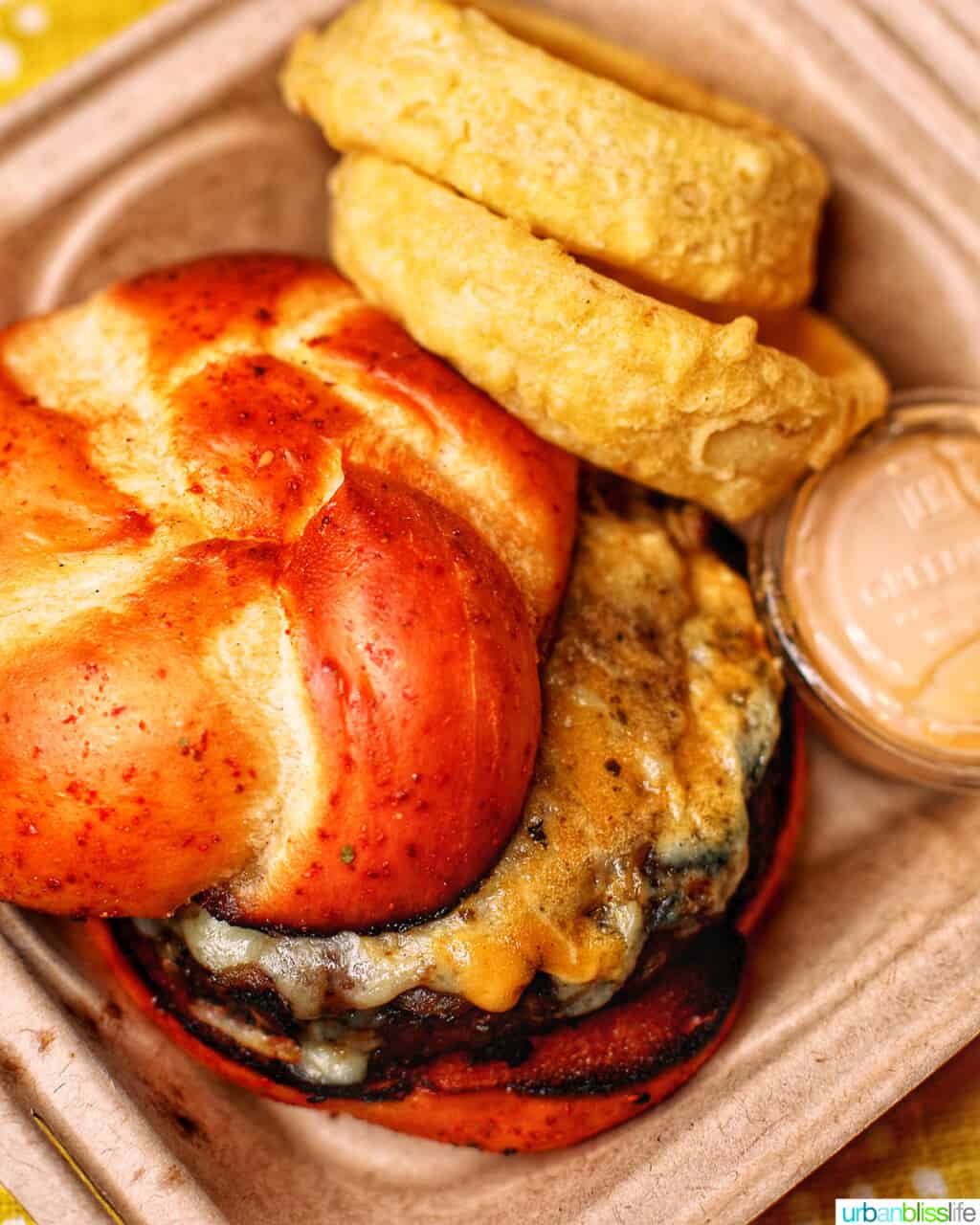 Wagyu burger from Bamboo Sushi