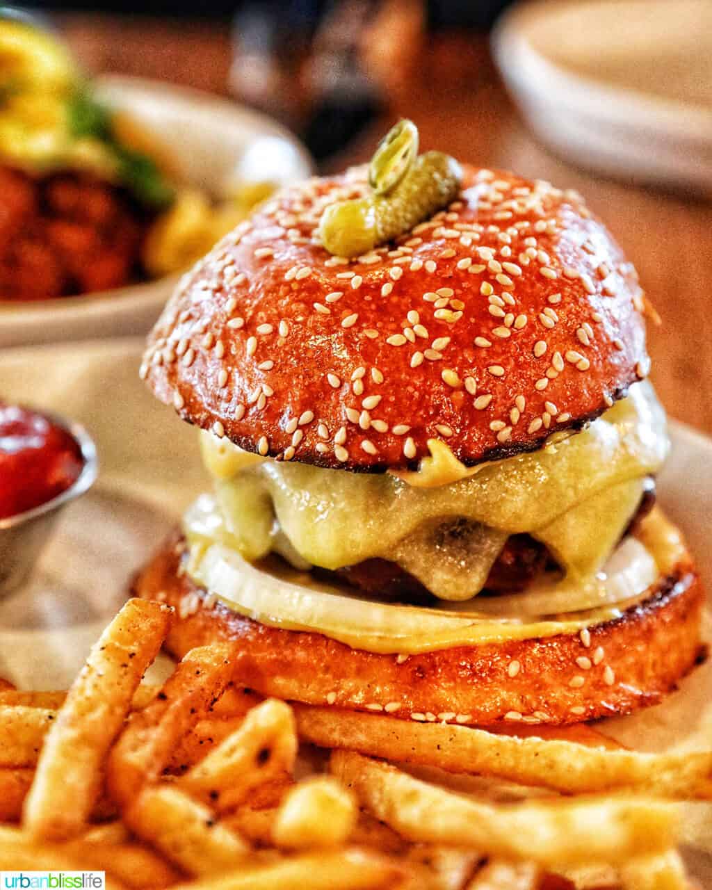 burger and fries
