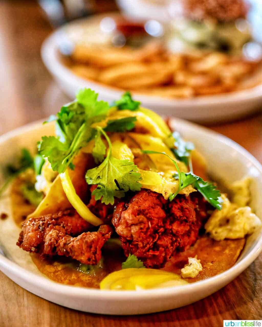 fried chicken tacos