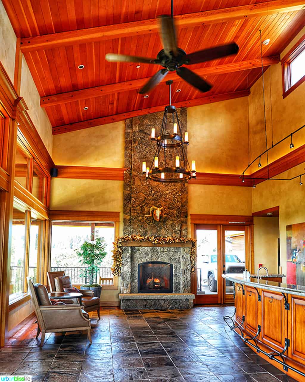 interior of Dusky Goose winery tasting room