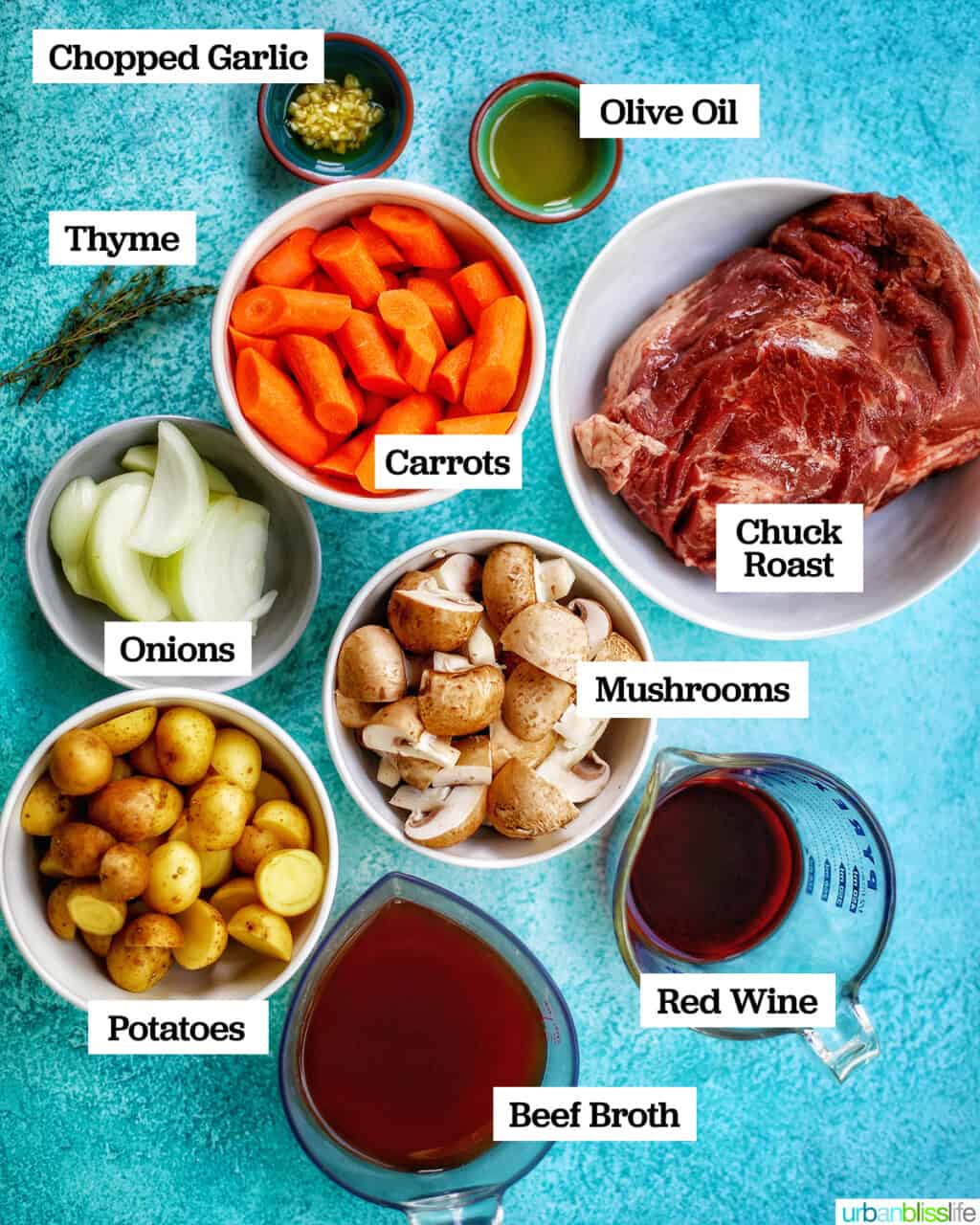 ingredients to make dutch oven pot roast