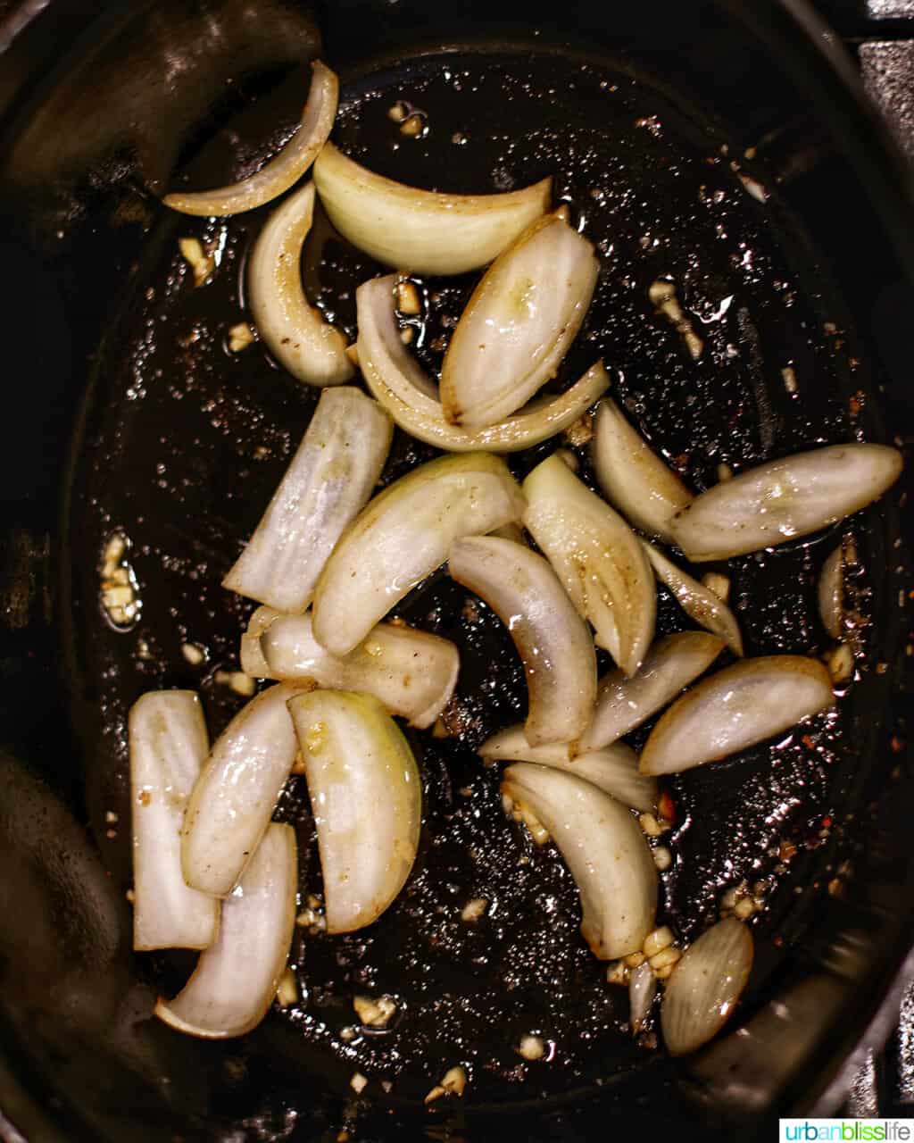 sauteing garlic and onions