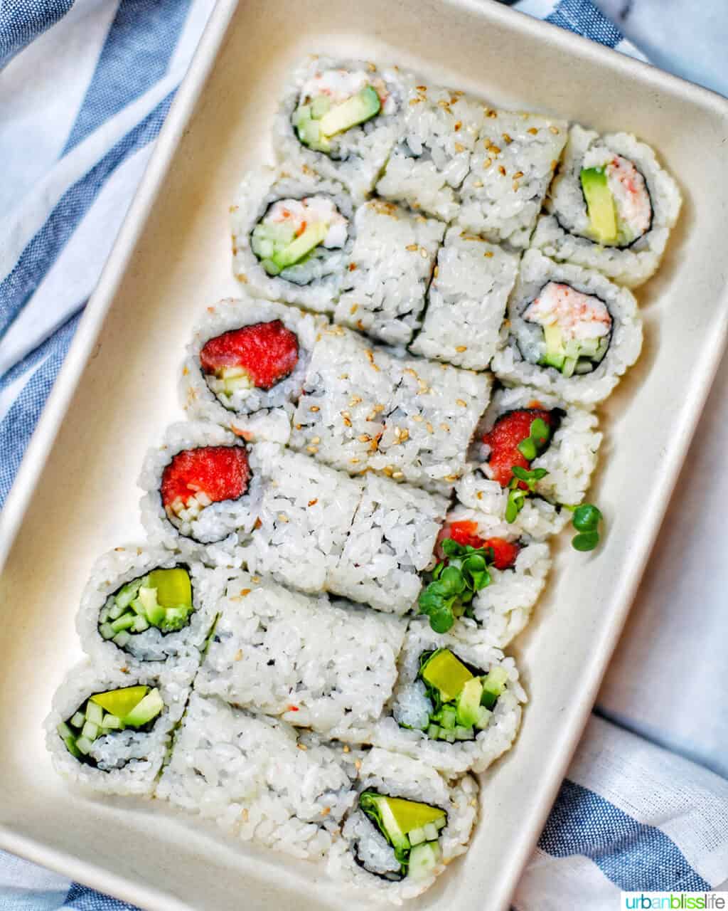 plate of sushi