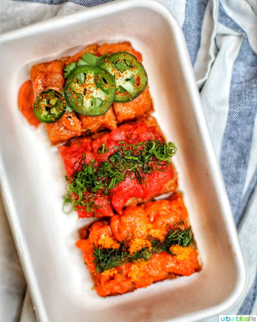 trio of sushi