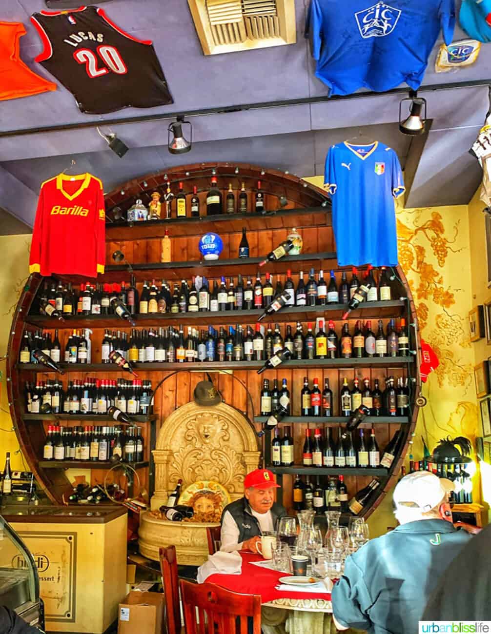 interior of Piazza Italia restaurant