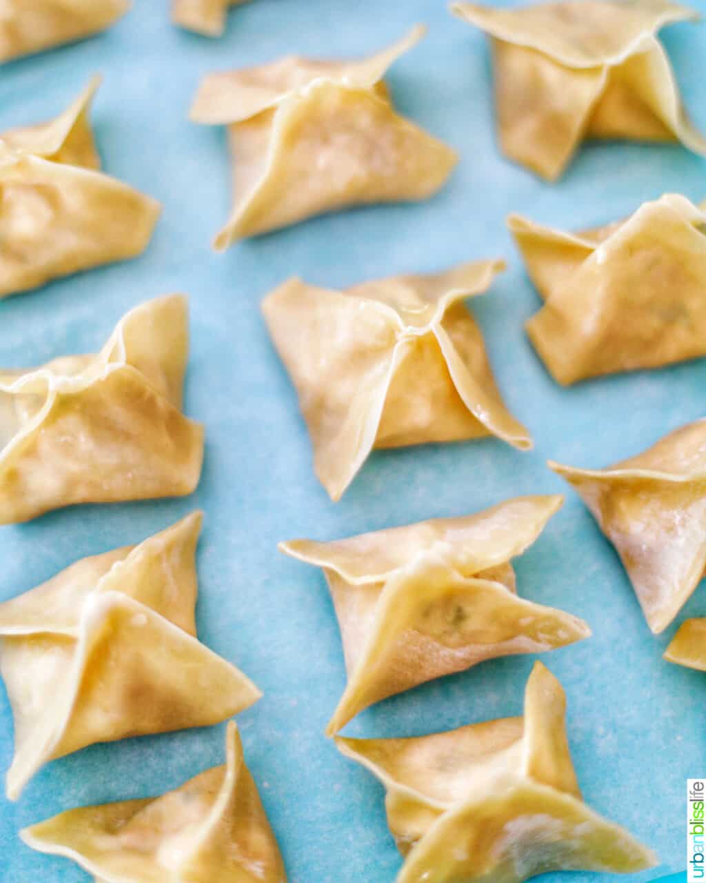 air fryer crab rangoons ready to cook