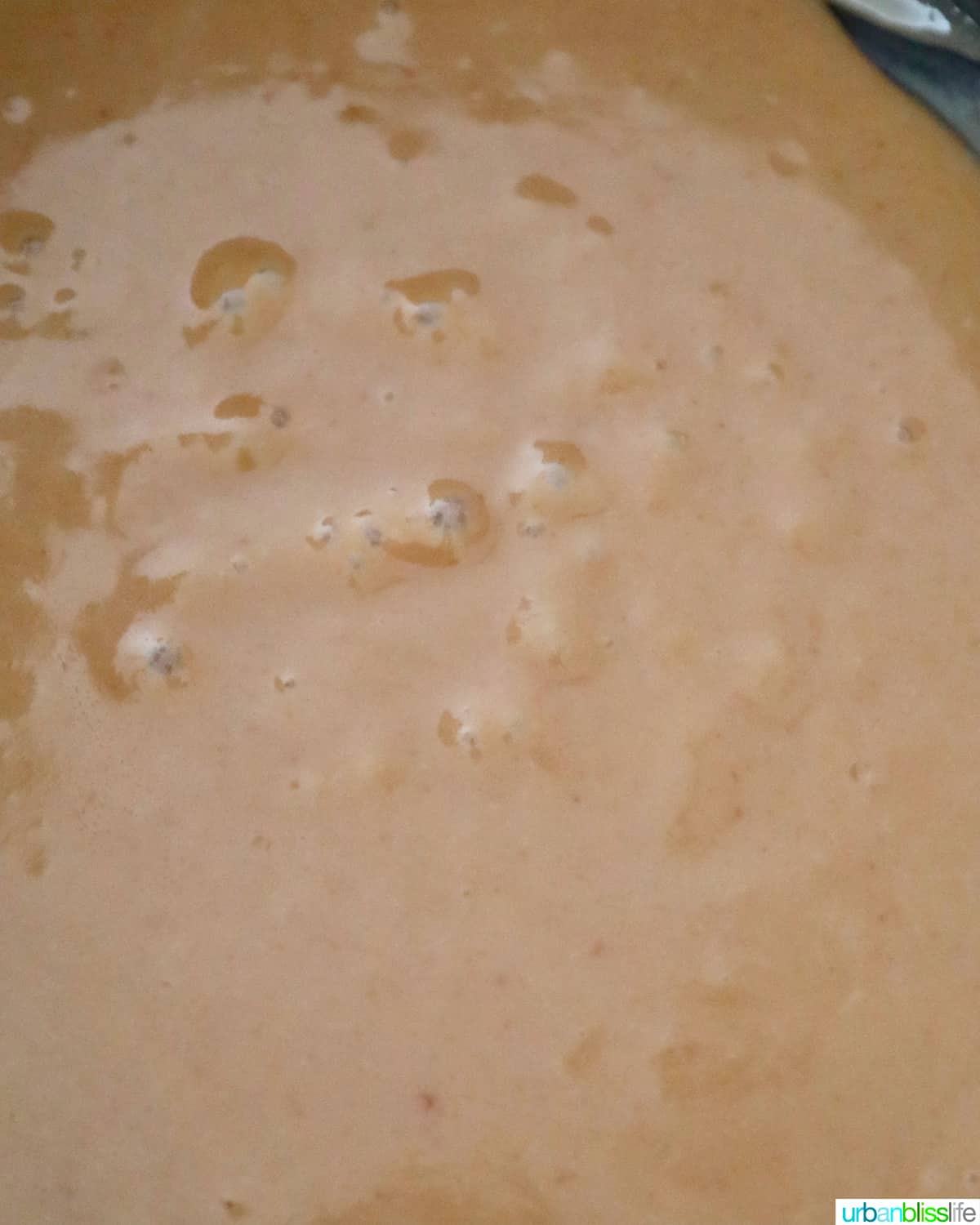 smooth caramel in pan