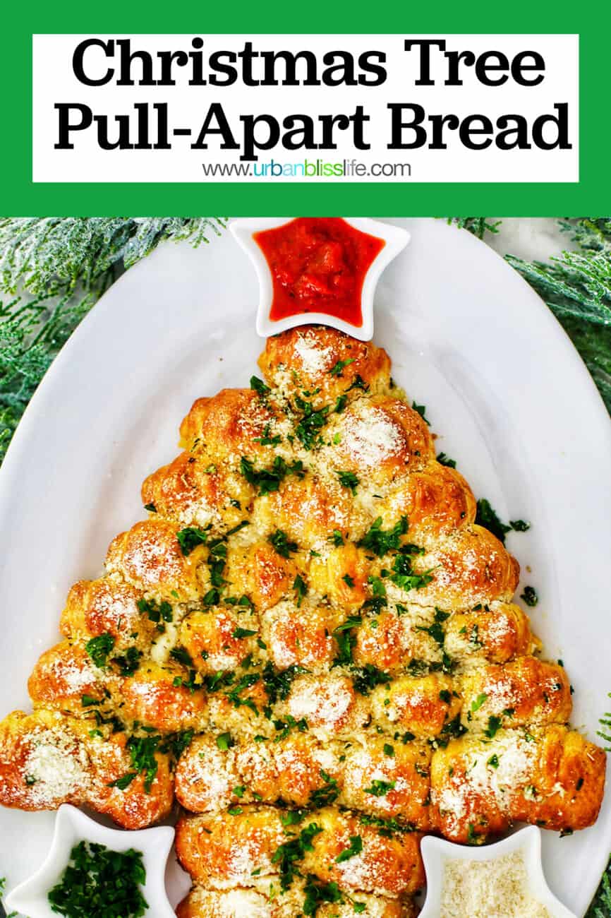 Christmas Tree Pull Apart Cheesy Bread