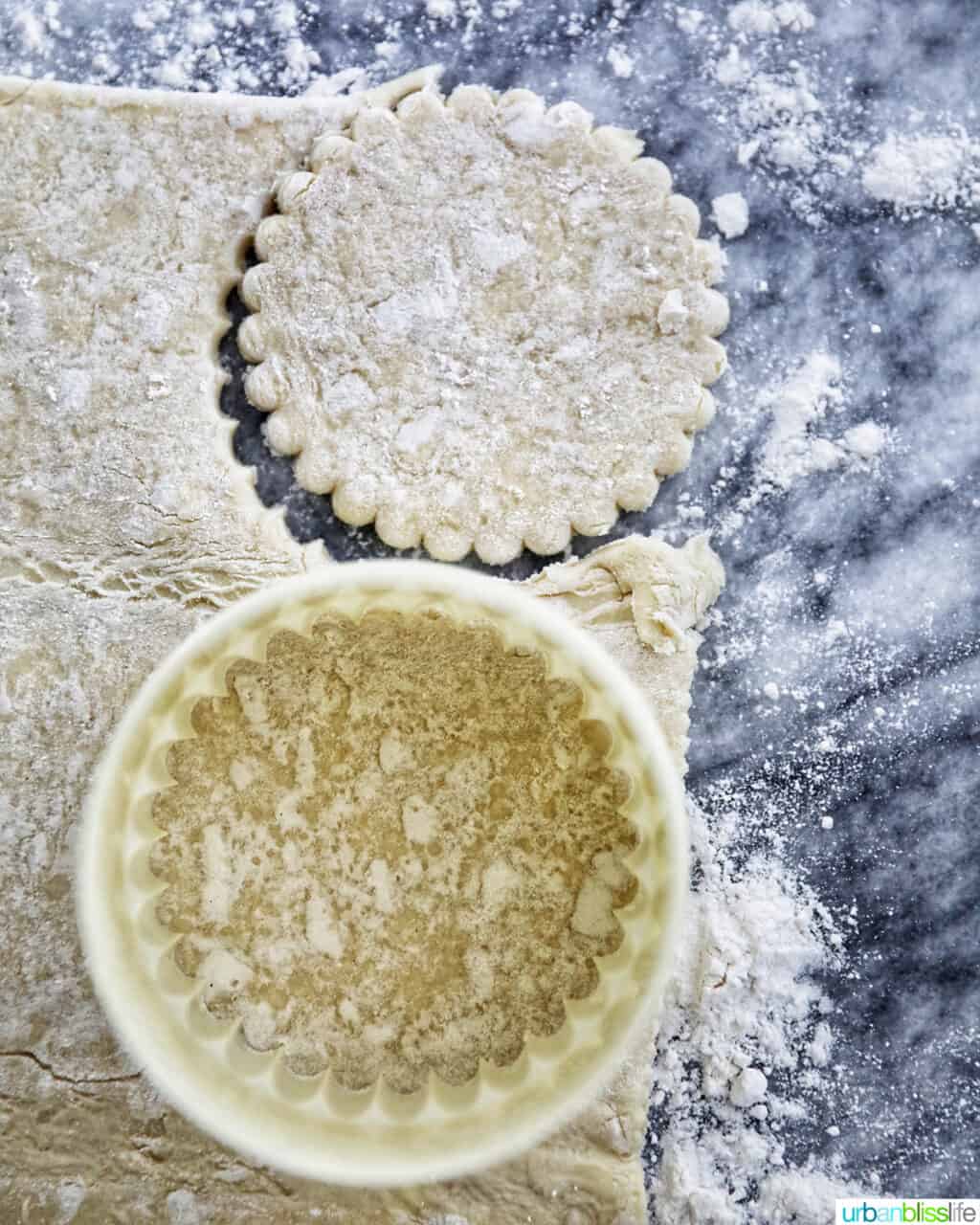 cookie cutter and cut dough
