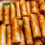 Tray of Filipino lumpia