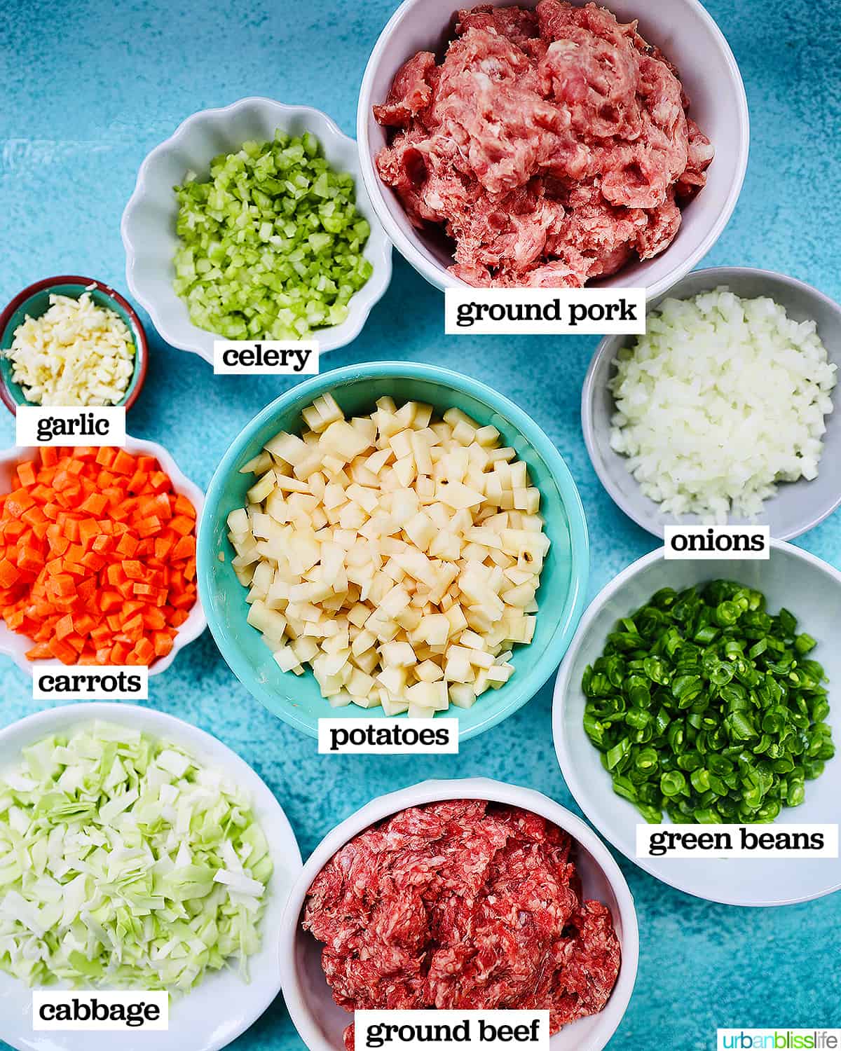 ingredients to make Filipino Lumpia