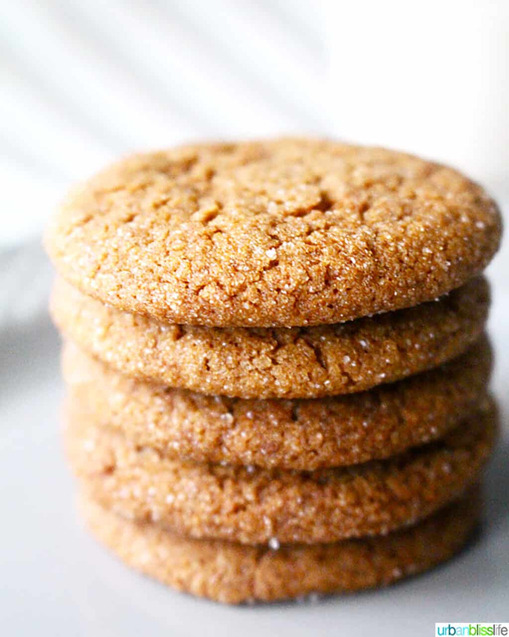 stack of molasses cookies