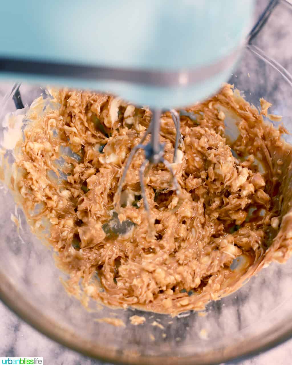 mixing cookie dough