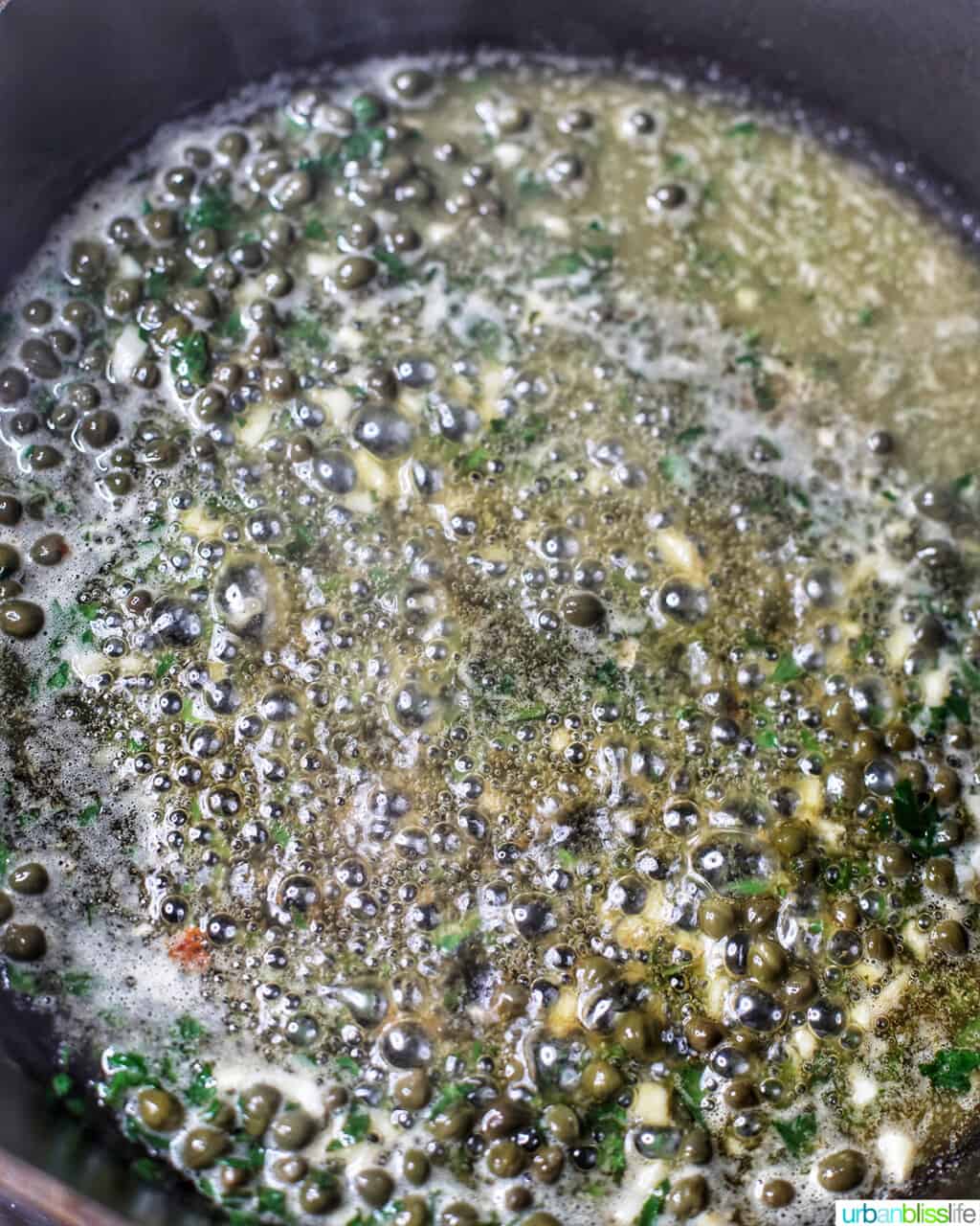 sauteeing capers in butter