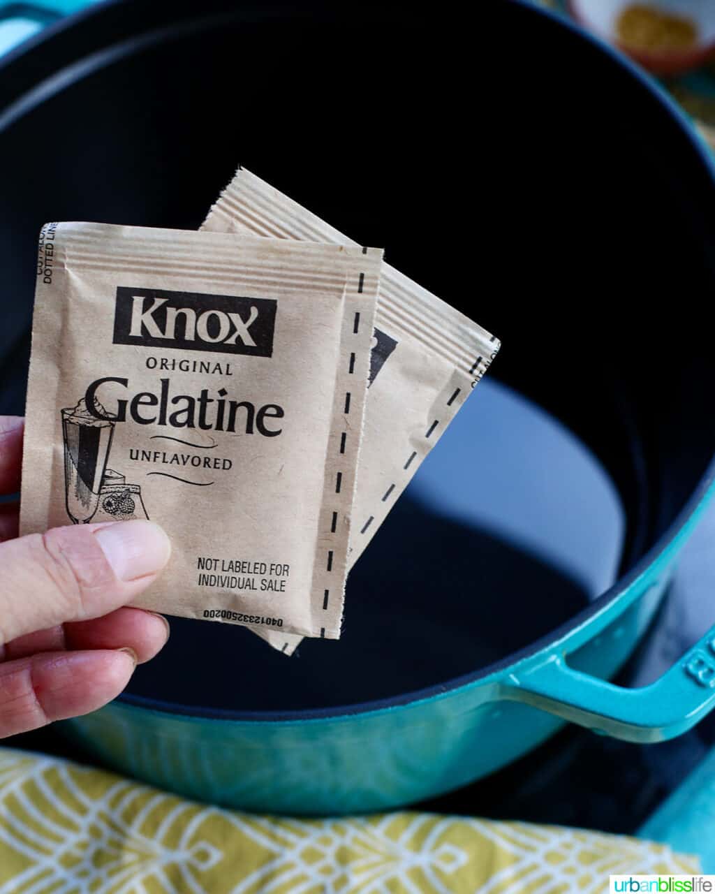 packets of gelatin for Champagne Jello Shots