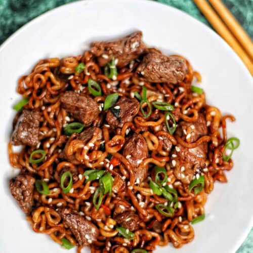 bowl of bowl of Jjapaguri noodies (ram-don recipe)