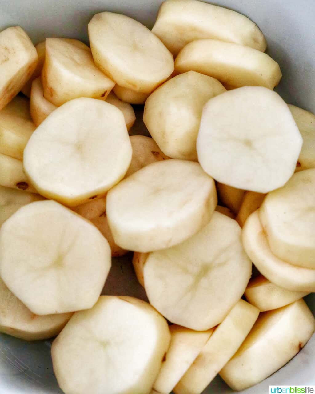 sliced potatoes in an Instant Pot