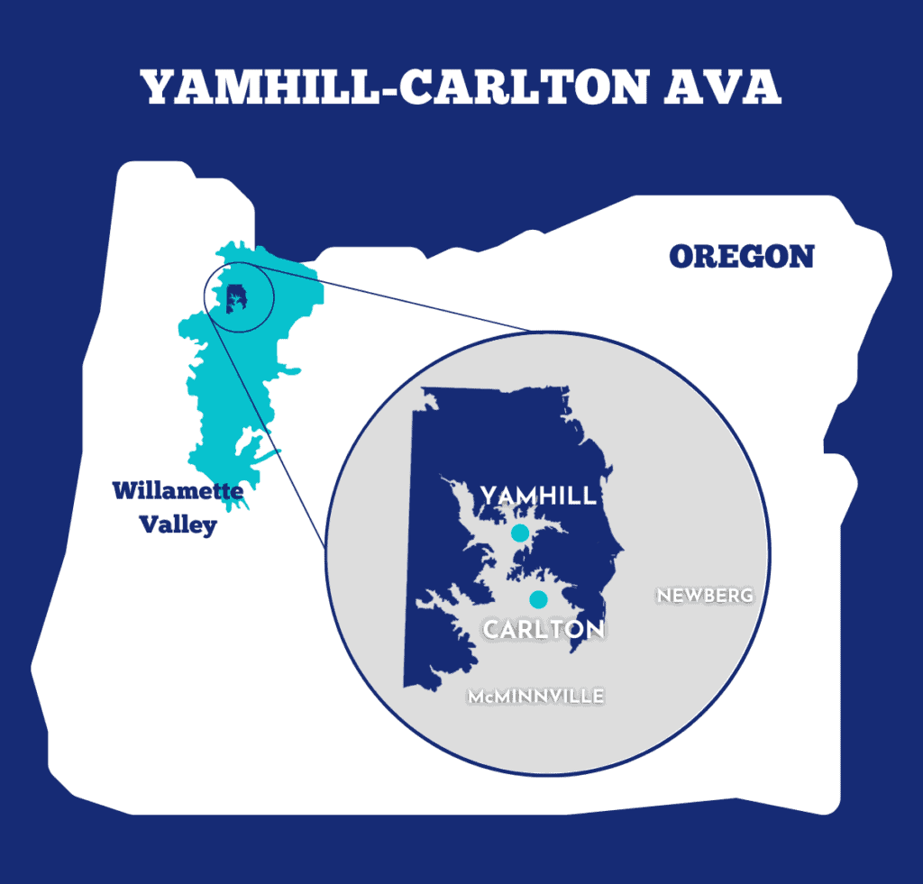 Yamhill Carlton AVA map
