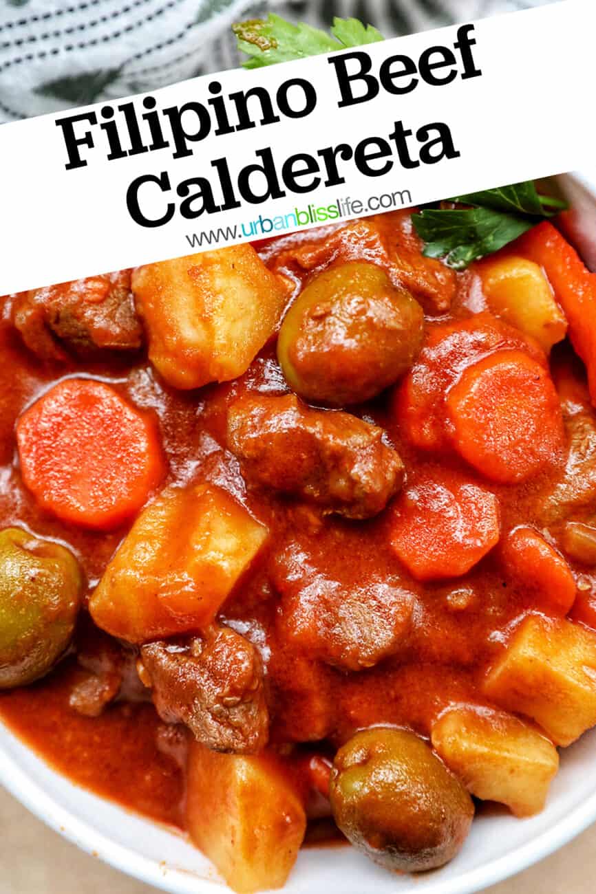 beef caldereta with text overlay