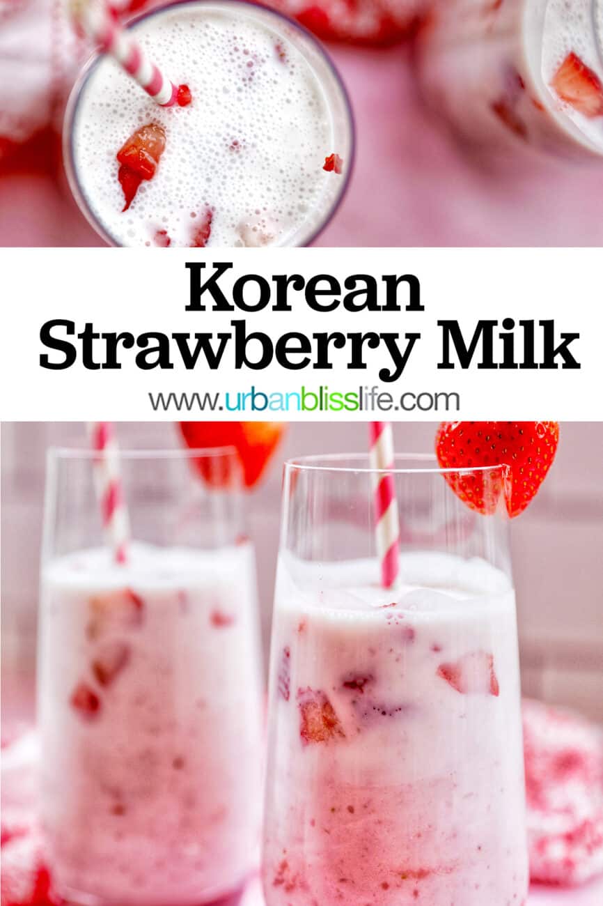 Korean Strawberry Milk with text overlay