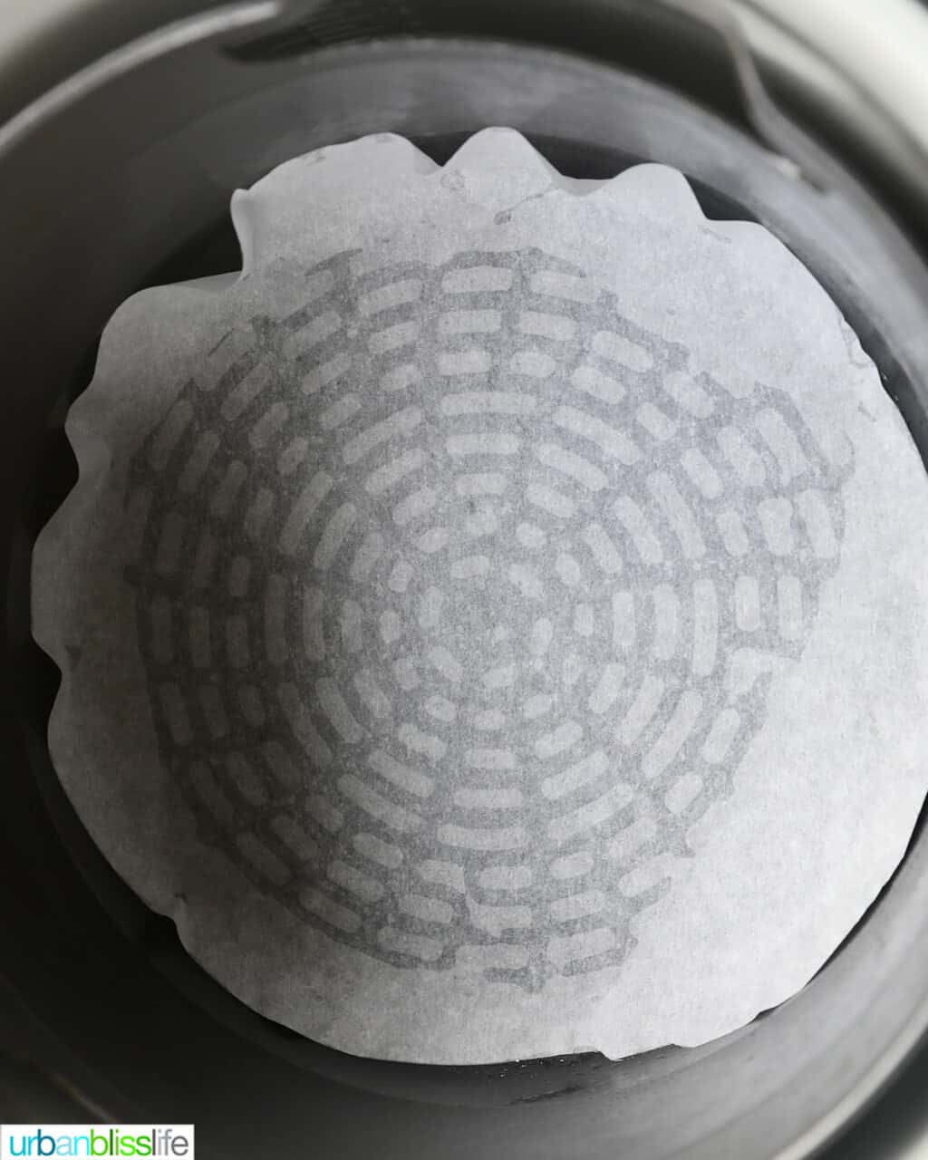 air fryer lined with parchment paper