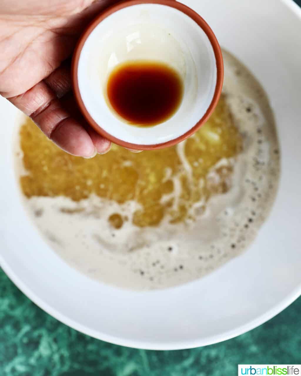 adding vanilla to bread batter