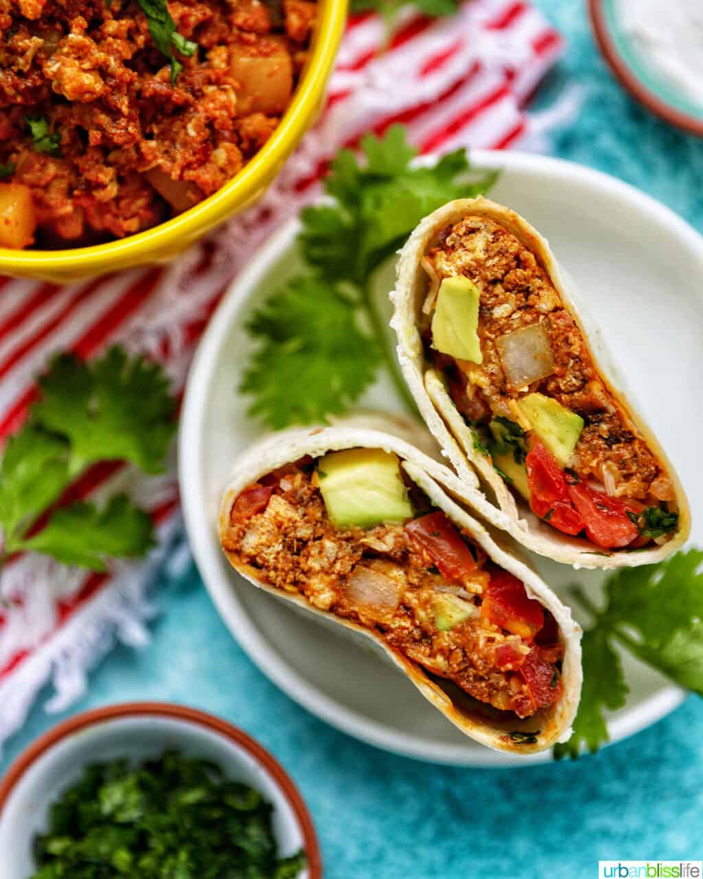 chorizo breakfast burrito