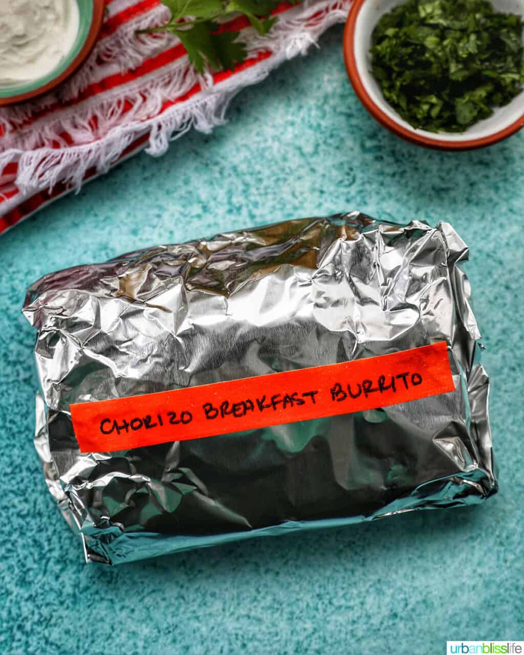 freezer chorizo breakfast burrito