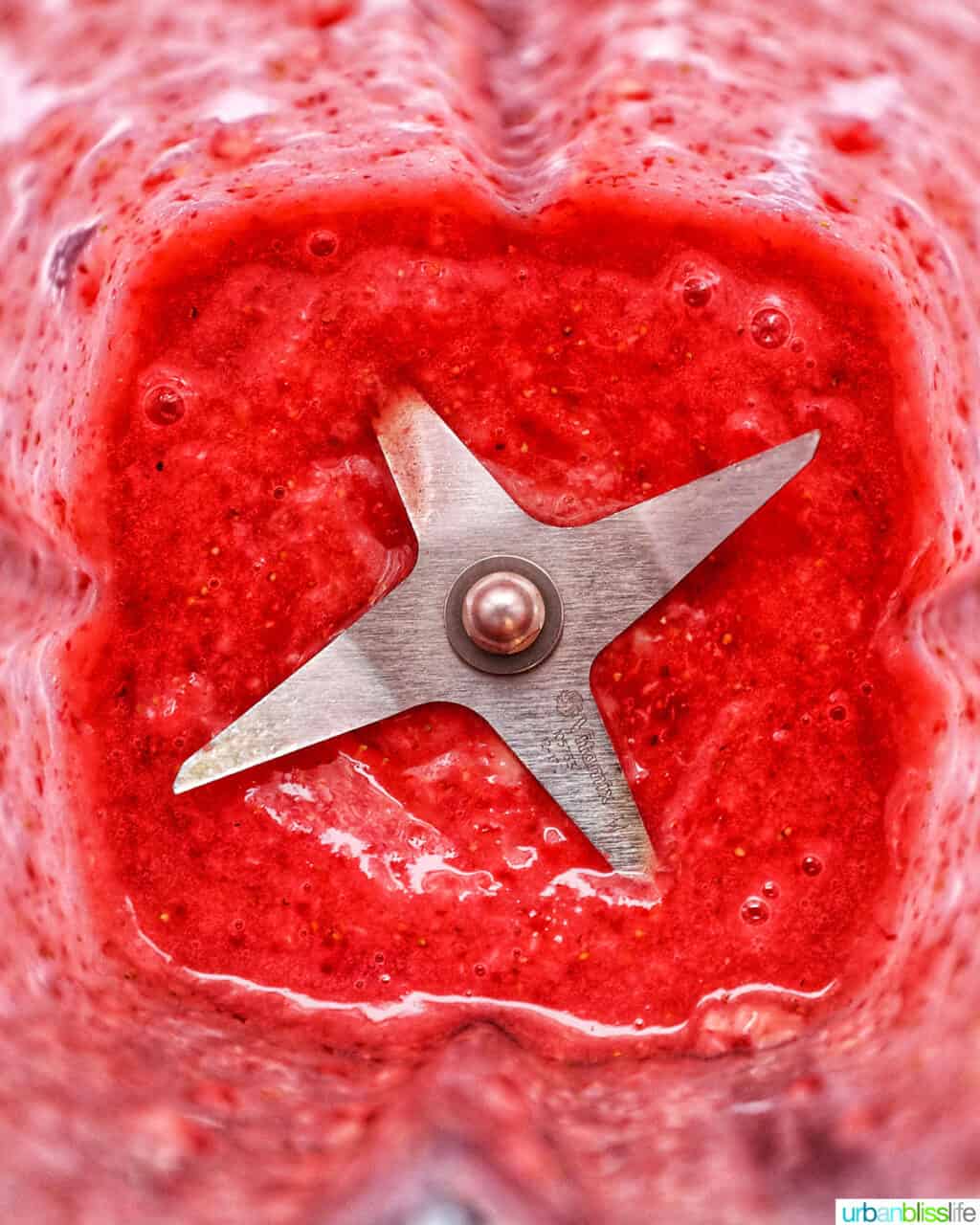 strawberries in blender