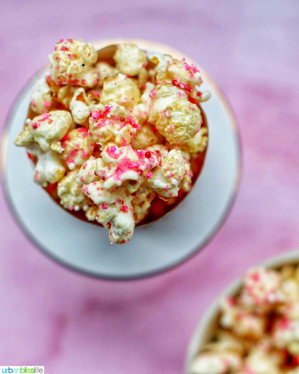 Valentine's Day Popcorn in a bowl