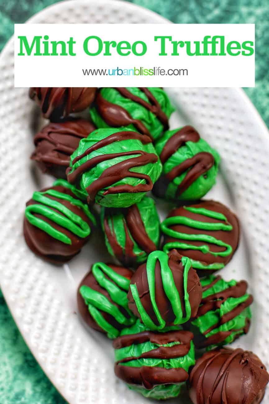Mint Oreo Truffles with text overlay