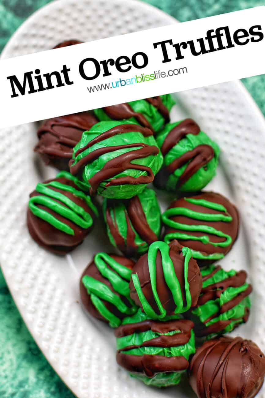 Mint Oreo Truffles with text overlay