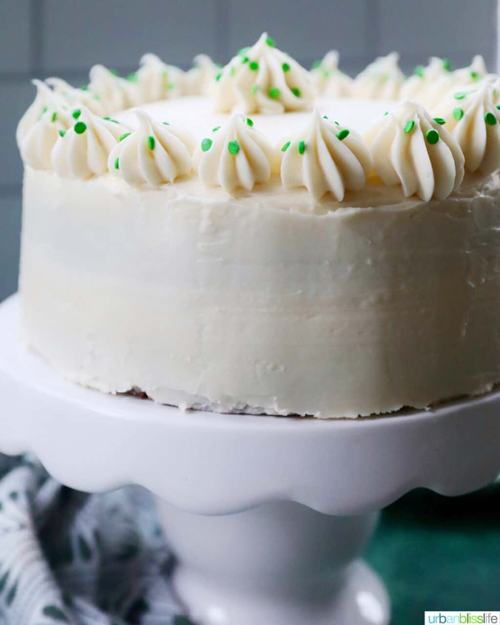 green velvet cake with cream cheese frosting