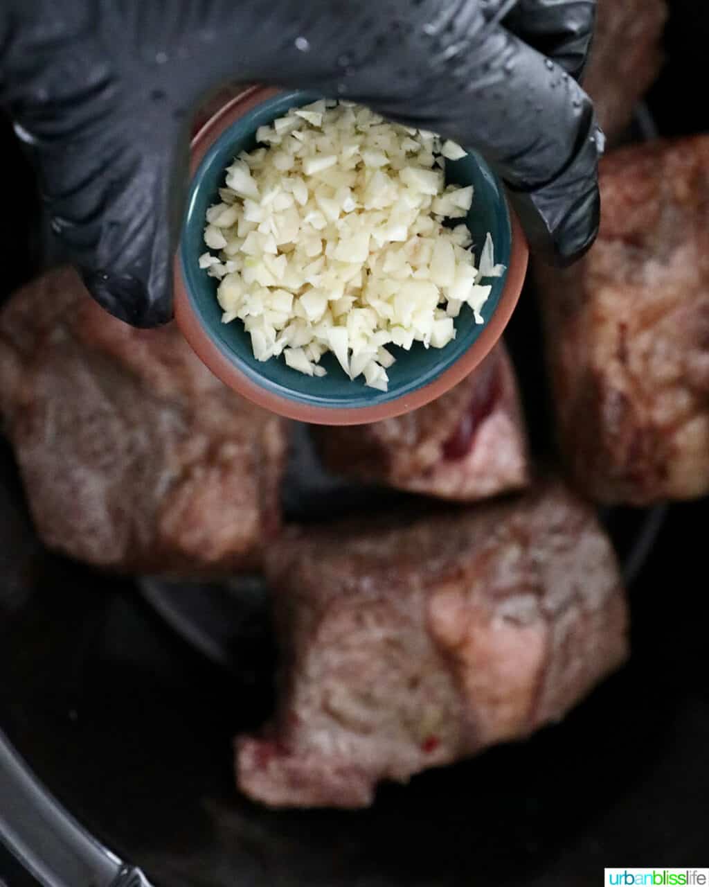 adding garlic to short ribs