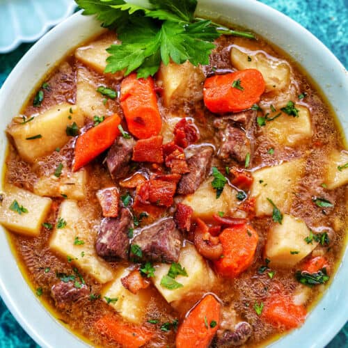 bowl of Instant Pot Irish Lamb Stew