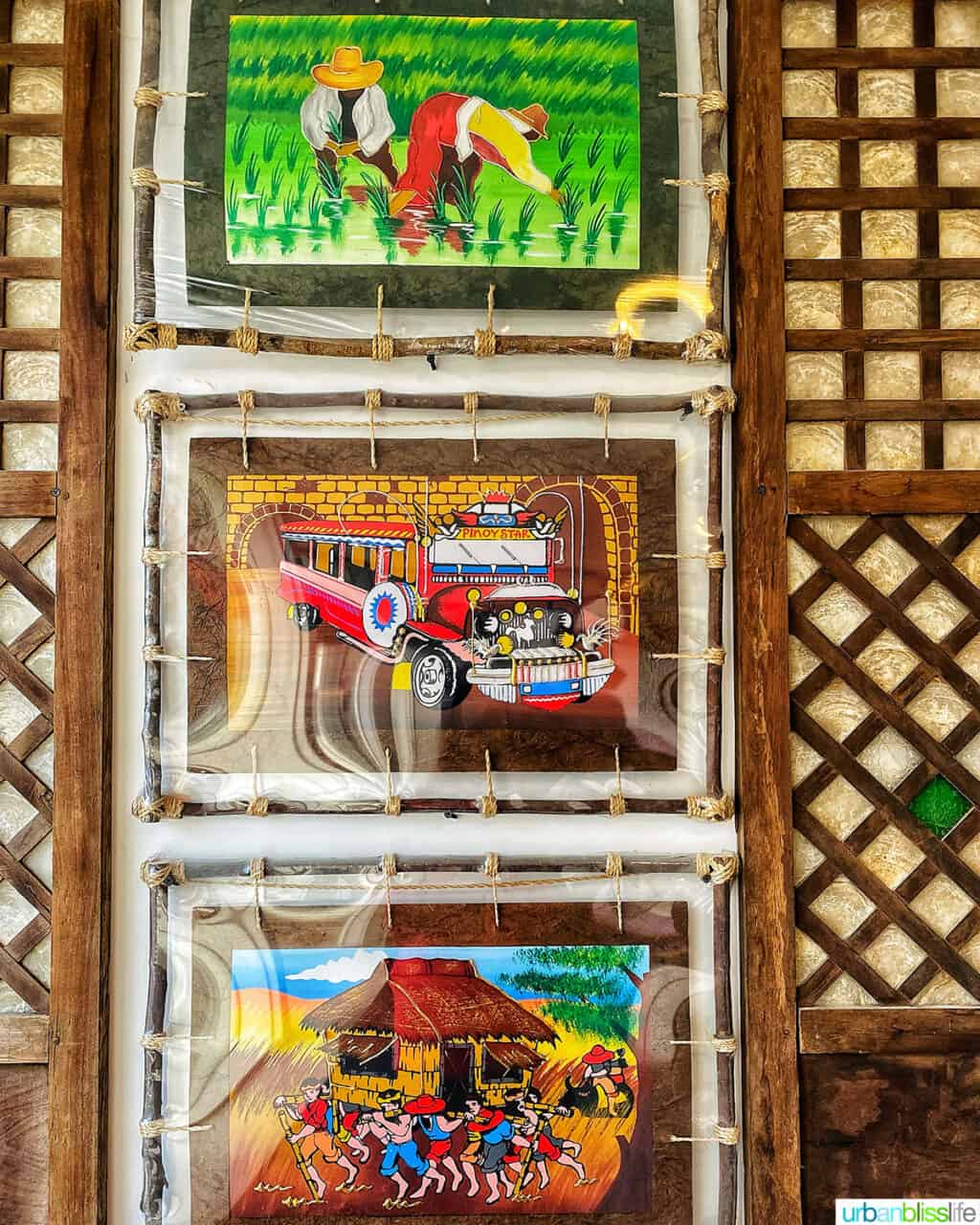 wall decorations at St. Barbra's Pinoy Bakery