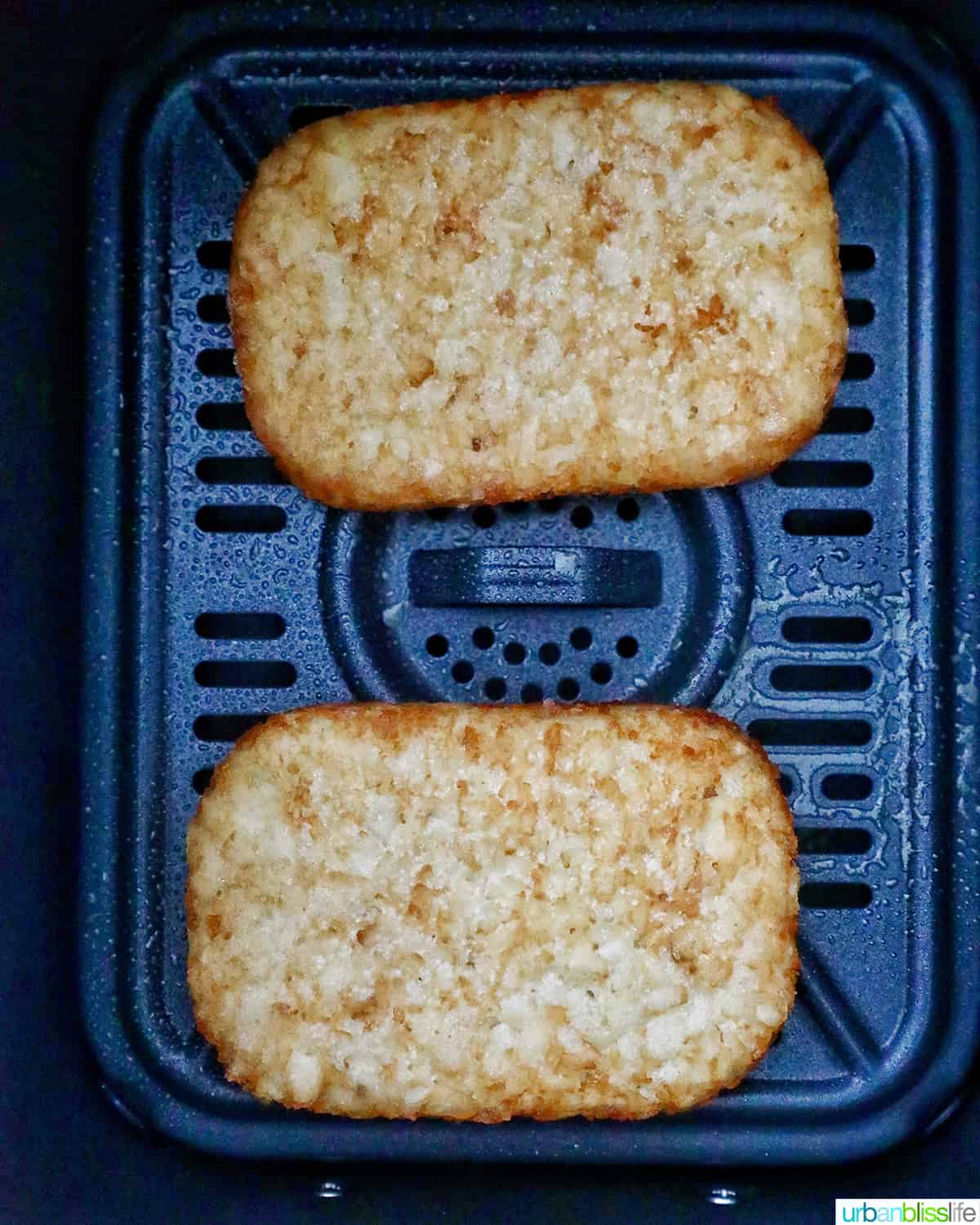 hash brown patties cooked in the air fryer