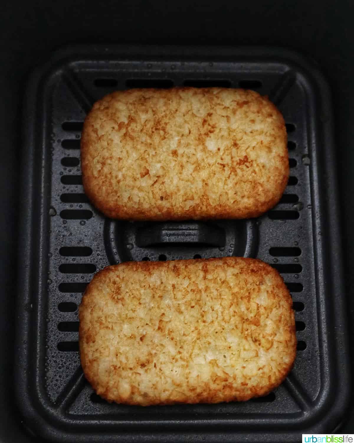 hash brown patties cooked in the air fryer