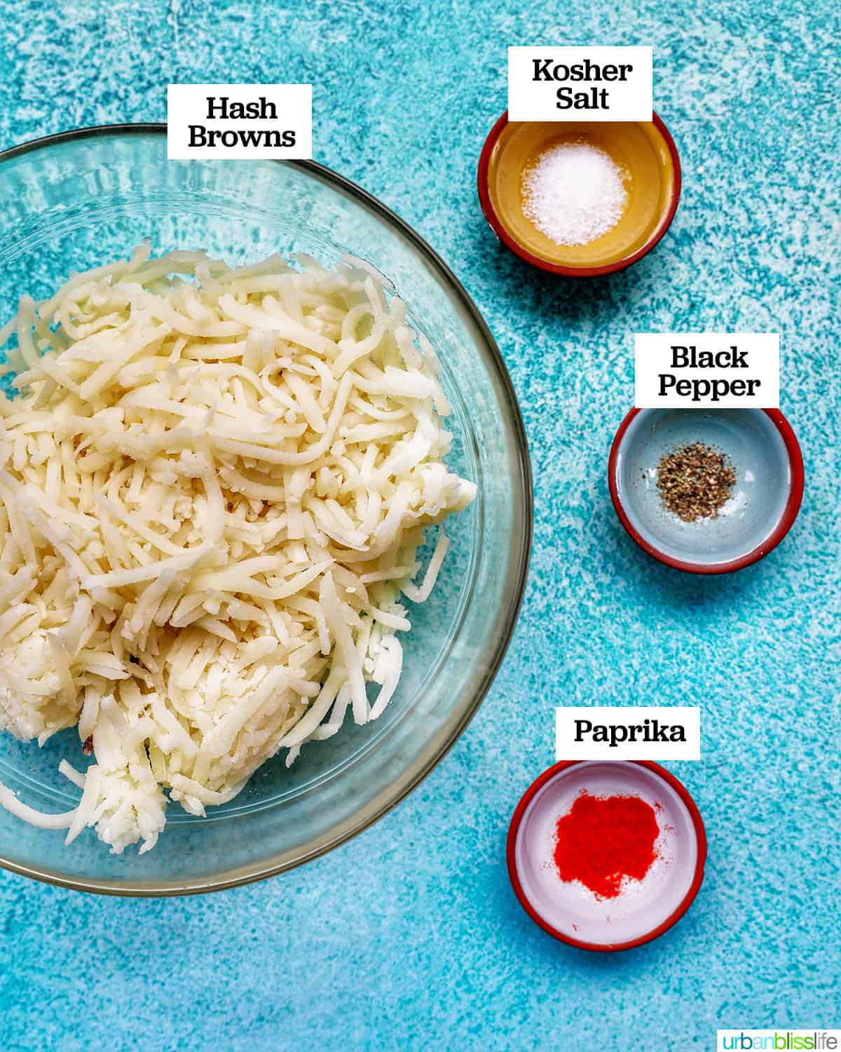 ingredients to make shredded air fryer hash browns