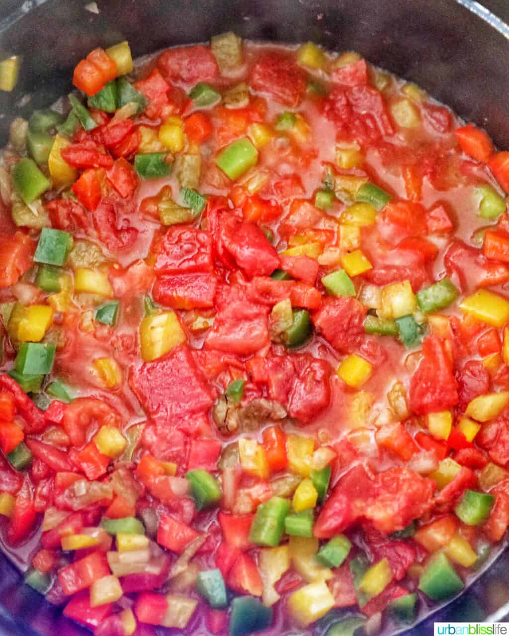 sauteing veggies for queso