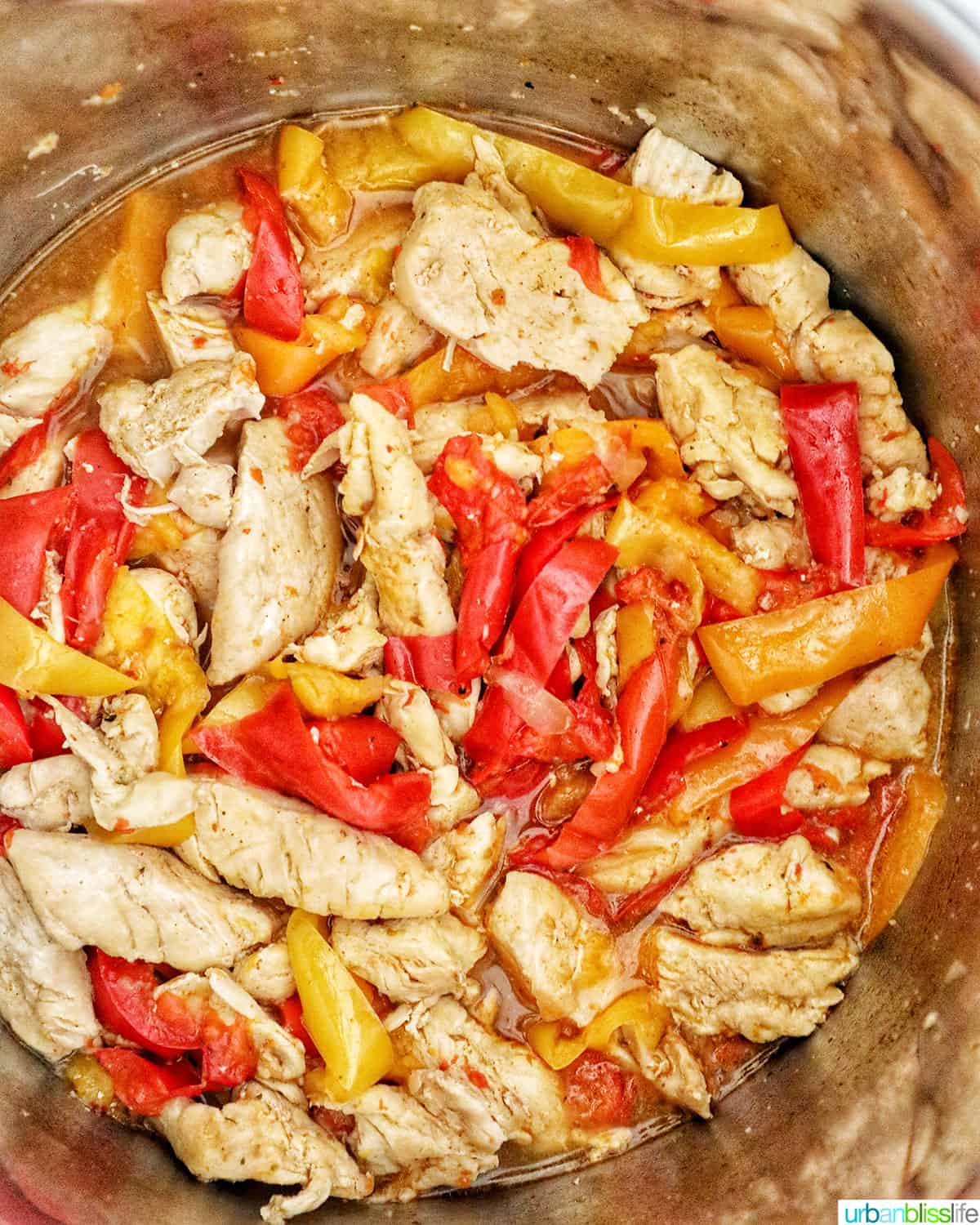 chicken fajitas cooked in the instant pot