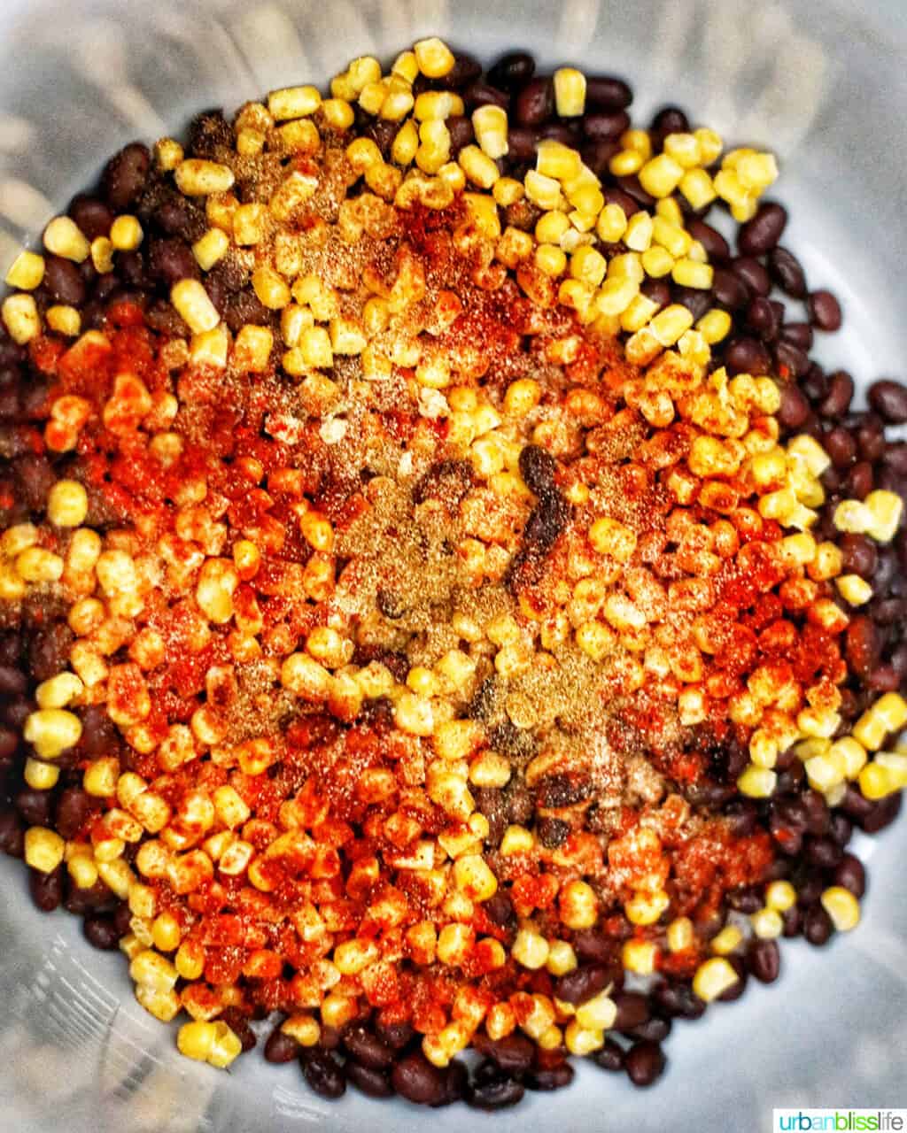 ingredients to make vegetarian burrito bowls in the instant pot