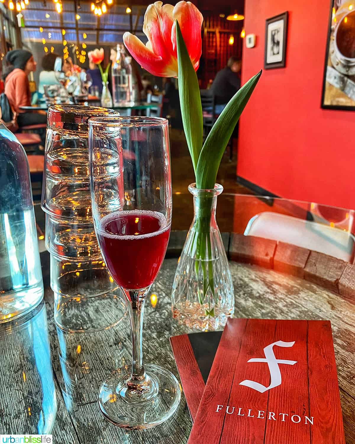 Fullerton wine glass of piquette