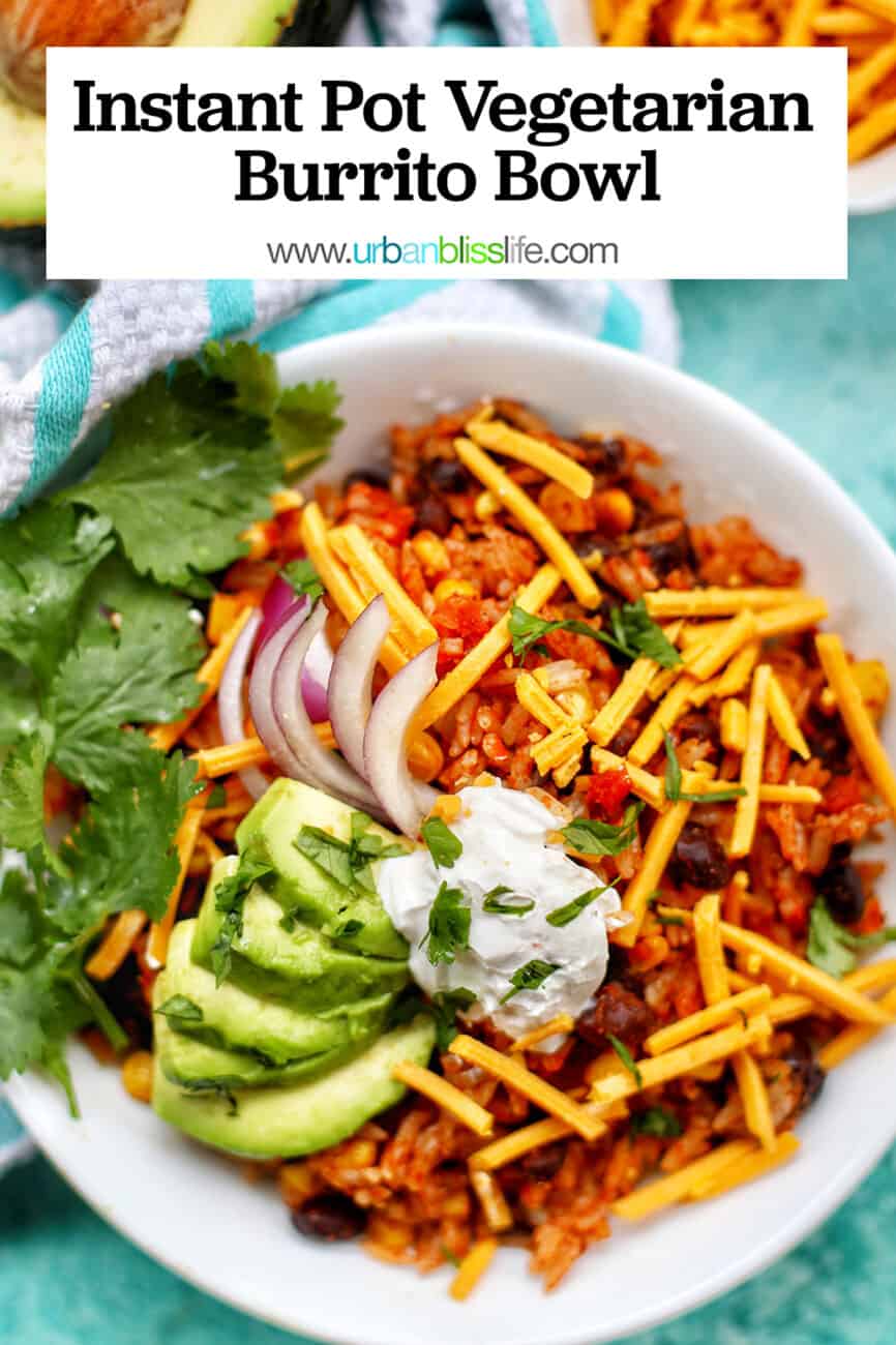 Instant Pot Vegetarian Burrito Bowl